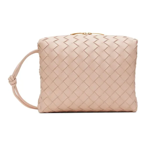 Bottega Veneta Телячья кожа Портативная Сумка через плечо Сумка на плечо Женская Светло-розовая