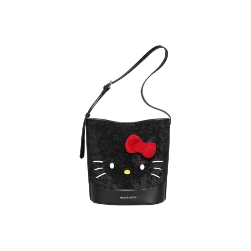 TOUTOU HELLO KITTY Collaboration Хелло Китти Синтетическая кожа Сумка через плечо Средняя Женская Черная