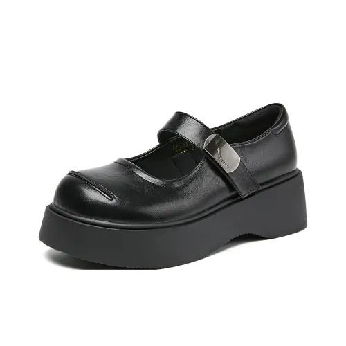 La Chapelle Mary Jane Shoes 4,8 см Женские Черные