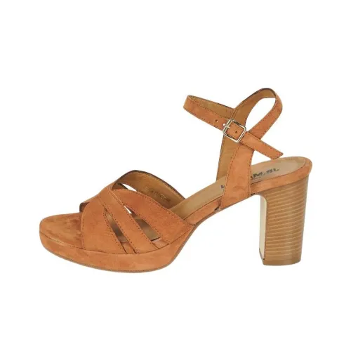 JB MARTIN Mina One Strap Sandals 9cm Women's Brown
