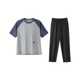 Синий Серый Модель Брюки (Длинные)