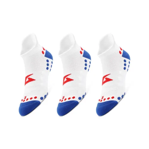 MUSCLESWING Низкие носки женские 3 упаковки активный белый и синий