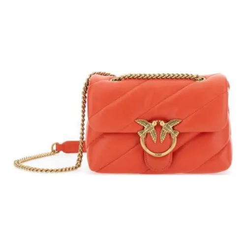 PINKO Love Bag Puff Овчина Сумки через плечо Мини Женские Апельсин