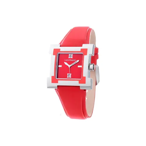 Laura Biagiotti Women's Watch Кварцевый механизм Кожаный ремешок 30MM Красный циферблат