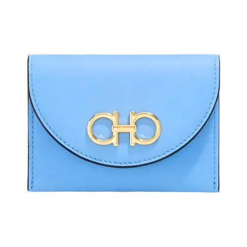 Ferragamo Gancini Кошелек из коровьей кожи кошелек для монет держатель для карт мужской синий