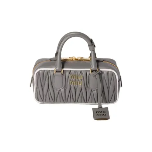 MIU MIU Arcadie series Сумка из овечьей кожи с одним плечевым ремнем Женская Мраморно-серый