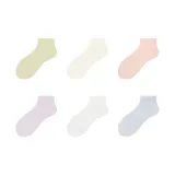 Светло-зеленый + Молочно-белый + Нежно-розовый + Светло-фиолетовый + Белый + Далёкий небесный синий (6 упаковок)