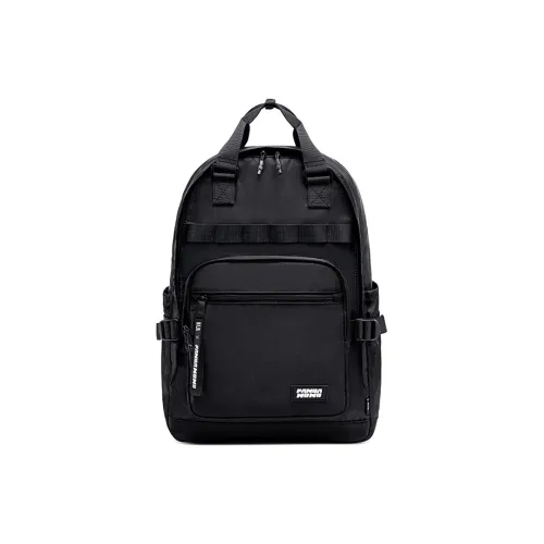 HLA Nylon Backpack Large Unisex Black Beige HLA Нейлон Рюкзак Большой Унисекс Черный Бежевый