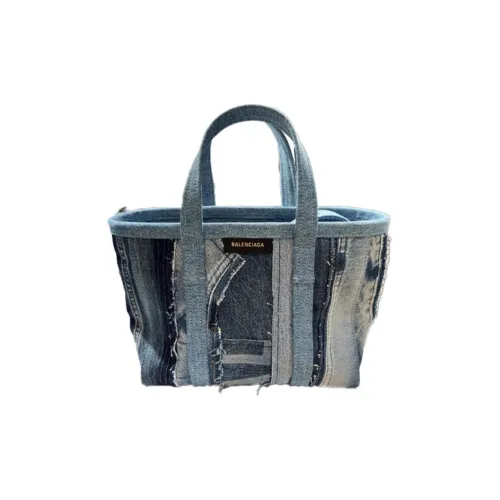 Balenciaga Denim Tote Bag Shopping Bag Women's Multicolor Баленсиага Деним Тоут Сумка Сумка для покупок Женская Многоцветная
