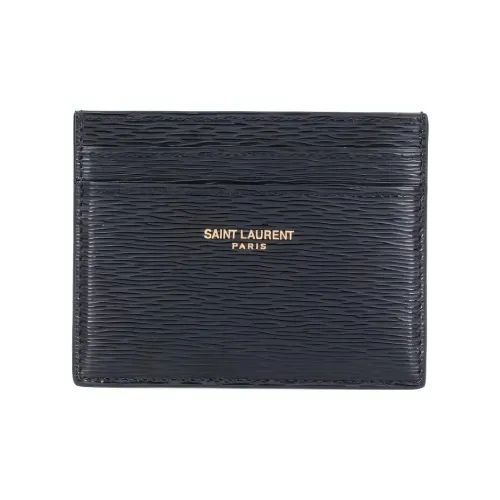 SAINT LAURENT Кошелек из телячьей кожи держатель для карт мужской черный