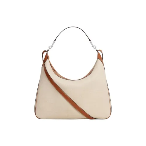 CELINE Romy Ткань Телячья Кожа Одно Плечо Сумка Женская Естественный Коричневый