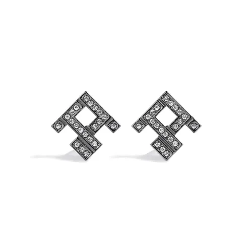 TZT Серьги-гвоздики из серебра 925 пробы унисекс