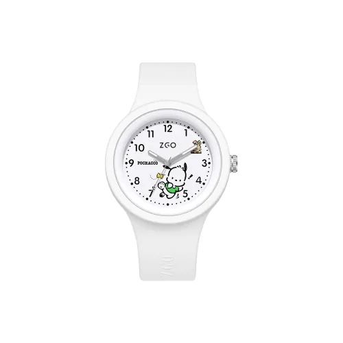 zgo CLEARANCE Санрио Покаччо Коллаборация кварцевый механизм силиконовый ремешок часы женский белый циферблат