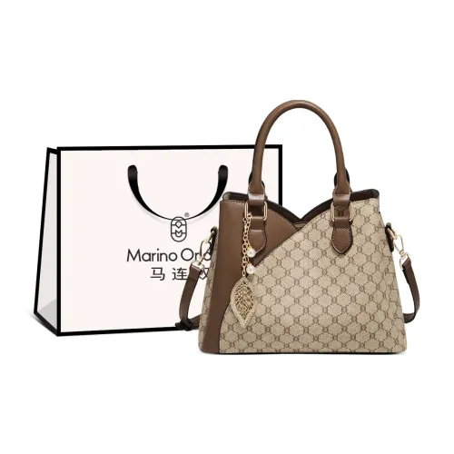 MARINO ORLANDI Синтетическая кожа Элегантность Большая вместимость Сумка Commuter Для средних возрастных мам Большая Женская Кофейная