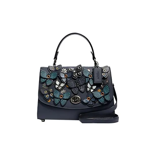 COACH Tilly Кожа Сумка Сумка через плечо Сумка через плечо Средняя Женская Полночный синий