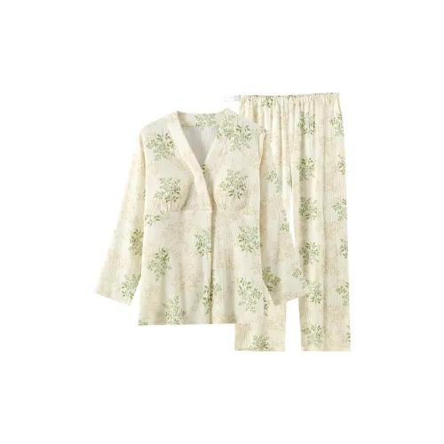 ALPLUME Пижамный комплект Женские Greenleaf Весенний Светлый