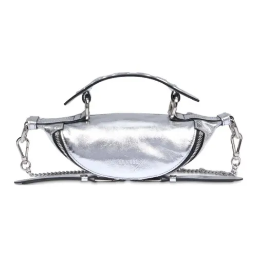 LANCEL GRAIN LEATHER Сумки через плечо Мини Женские Серебряный