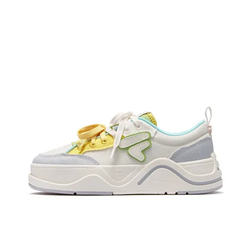 FILA FUSION 50 DX II CVS Устойчивые к истиранию Низкие Кроссовки для скейтбординга Женские Белые Зеленые