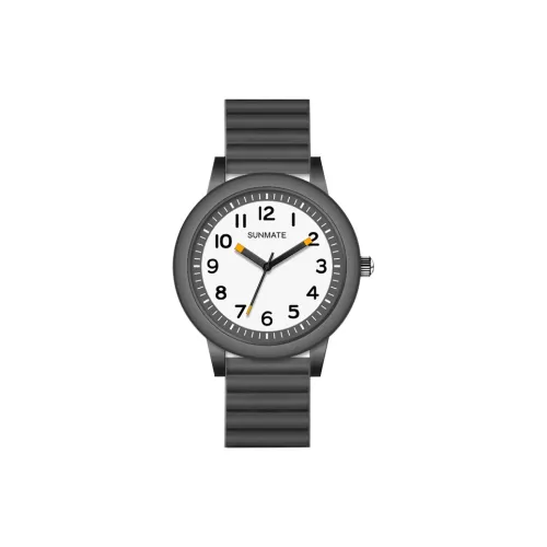 SUNMATE Кварцевый механизм силиконовый ремешок унисекс белый циферблат
