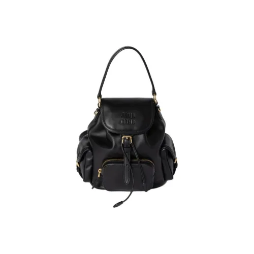 MIU MIU Телячья кожа Рюкзак Унисекс Черный