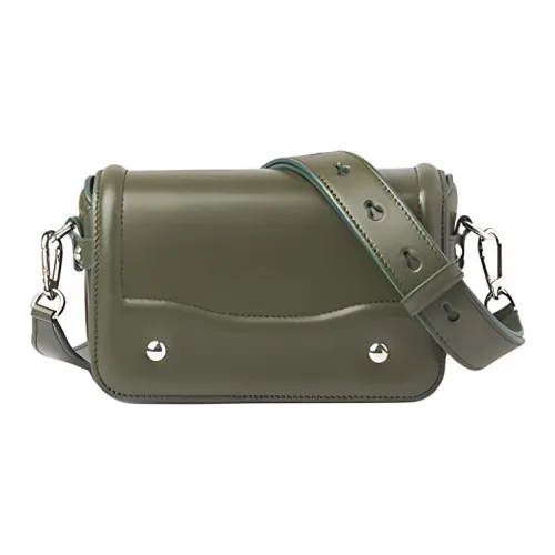 Lemaire Коровья кожа Маленькая квадратная сумка Почтовая сумка Сумка через плечо Мини Унисекс Темно-зеленый мох