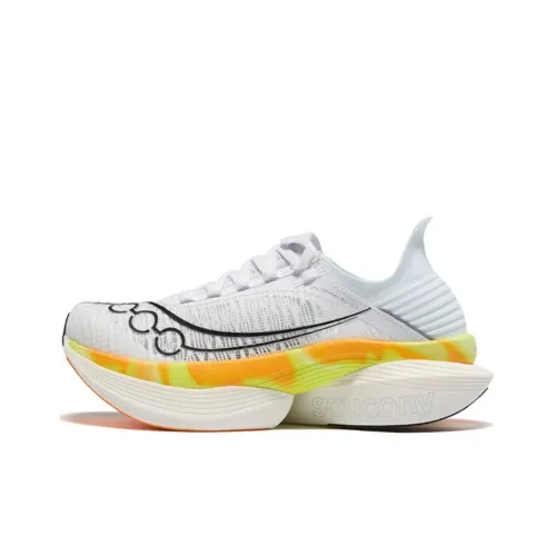 Saucony Endorphin Elite Wing Беговые кроссовки Низкий топ Белый черный Унисекс