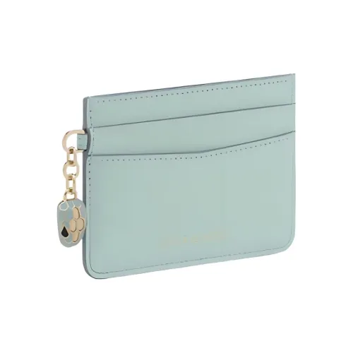 BVLGARI Serpenti Forever Series Держатель для карт из телячьей кожи женский светло-синий