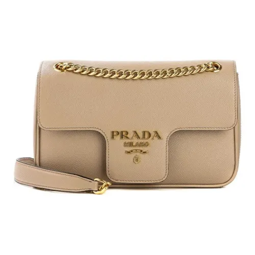 PRADA Saffiano Коровья кожа Сумка через плечо Сумка на плечо Женская Нюдово-розовая
