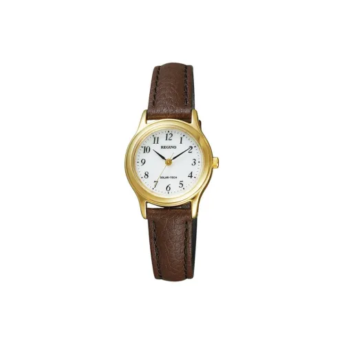 CITIZEN REGUNO Collection Солнечный кварцевый механизм часы с механизмом коровья кожа ремешок 24,2 мм женские часы