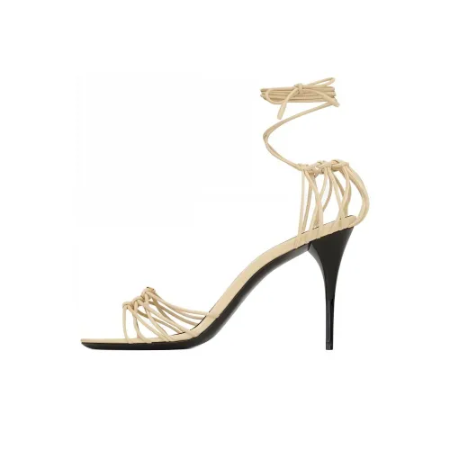 SAINT LAURENT One Sandals Strap 9cm Women's Beige