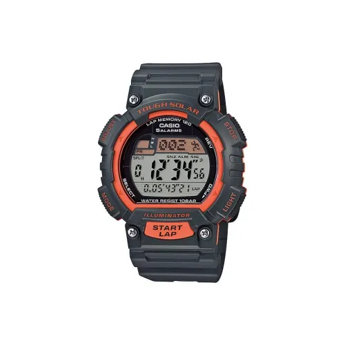 CASIO Tough Solar Collection Кварцевый механизм Смольный ремешок Часы Мужские Циферблат Серый