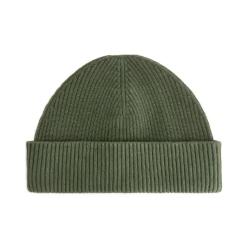 ARKET Хлопок Полиамид Эластан Шапки-бини Мужской Хаки Зеленый