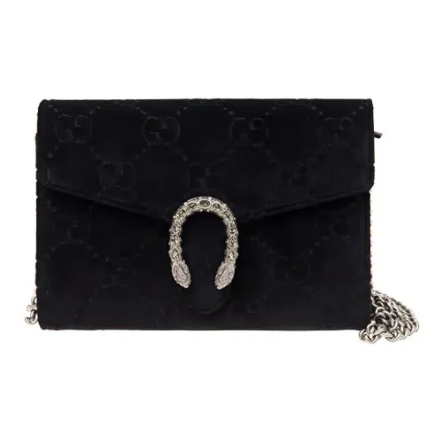 GUCCI Dionysus Вельветовая Сумка через плечо Женская Черная