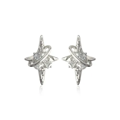 KMONADO Copper Stud Earrings Women's KMONADO Медные серьги-гвоздики женские