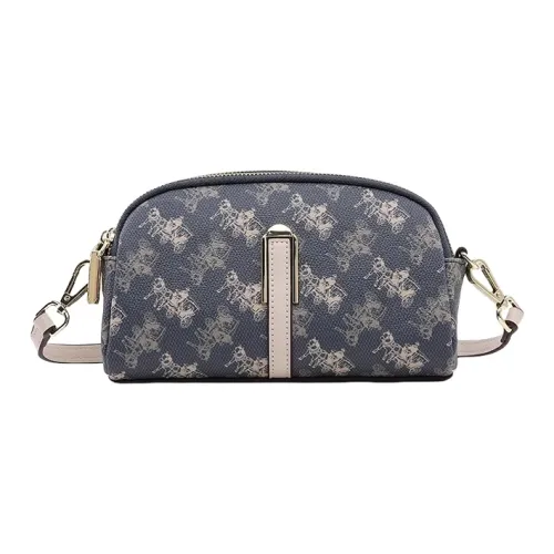 PESASRIE PVC Кошелек Клатч Сумка через плечо Стандартный Женский Экрю Кофейный