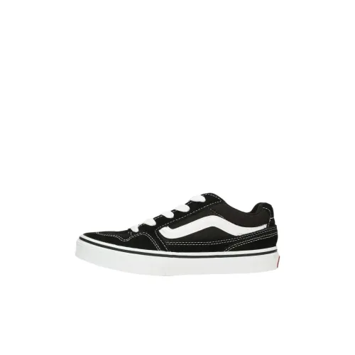 Vans Caldrone Детские Скейтбординги Низкие Топы Черный/Белый Kids