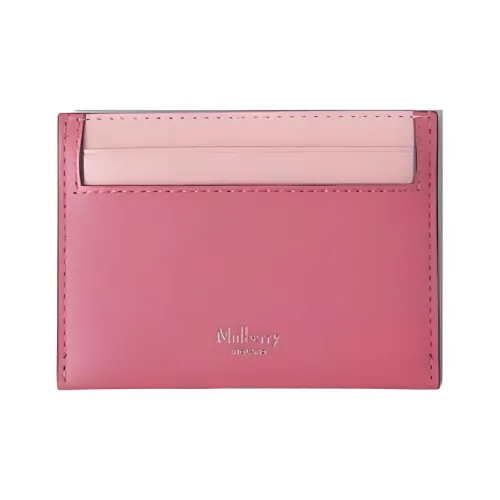Mulberry Телячья кожа Держатель для карт Женские Розовая герань