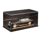 [Кожа Свет Коробка для показа] 1/18 Rolls Royce Призрачный, чисто черный