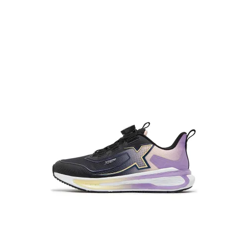 XTEP Нескользящий низ Поддержка Низкий топ Беговые кроссовки Черный Масляный Серый Розовый Магия Светло-фиолетовый Детский