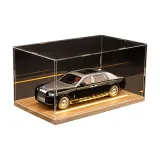 [Твердая древесина Светлая Коробка для показа] 1/18 Rolls-Royce Phantom, Черный Серебристый Многоцветный