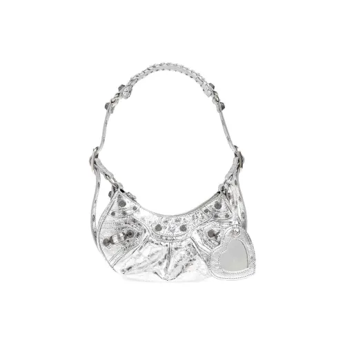 Balenciaga Le Cagole Коровья кожа Сумка через плечо XS Женская серебряная