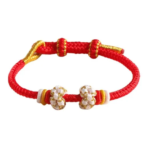 Interconnected Бусина удачи DIY Ткань Для Носимого Искусства Зодиакальный год Амулет Браслет Унисекс