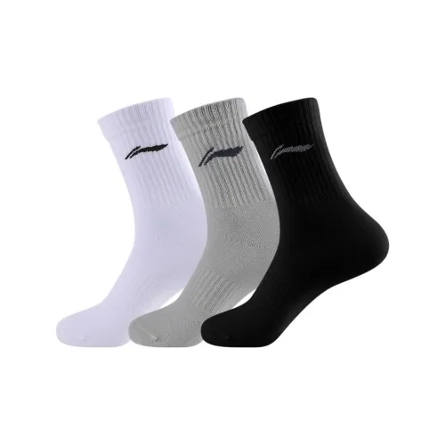 Лайнер Носки Высокие Унисекс 3 Пачки Черный Белый Серый