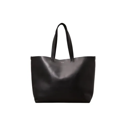 CALVIN KLEIN Кожа Тоут Сумка Сумка для покупок Сумка на плечо Мужская Черная