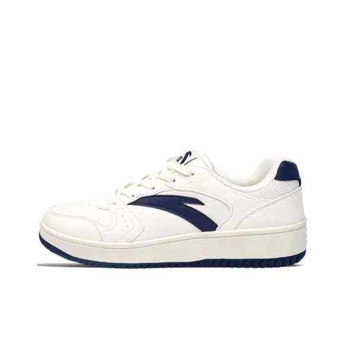 Anta Slip Resistant визуально увеличивает рост Низкие кроссовки для скейтбординга Мужские Белый Синий