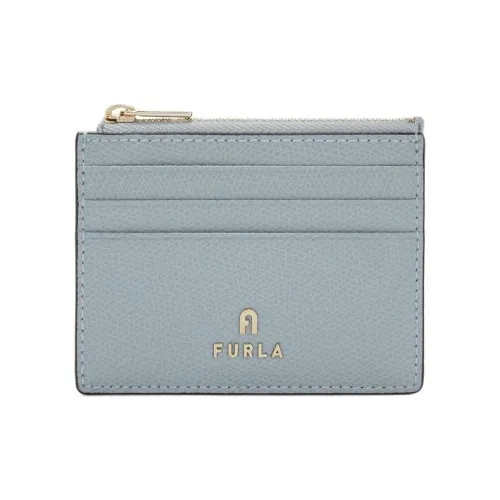 Furla Кожа Держатель для карт Маленький Женский Озерный Синий