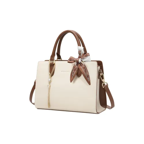 GOLF Корова кожа спилок с синтетической кожей Сумка Стандартная Женская Бежевый Коричневый Синий