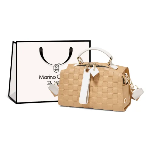 MARINO ORLANDI Коровья кожа с синтетической кожей одно плечо сумка большая женская цвет печенья желтый экрю