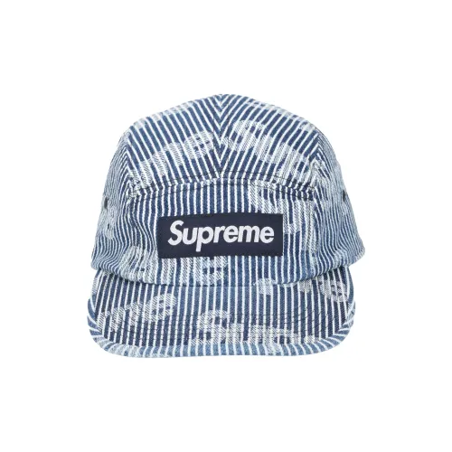 Supreme Хлопковые кепки унисекс синие