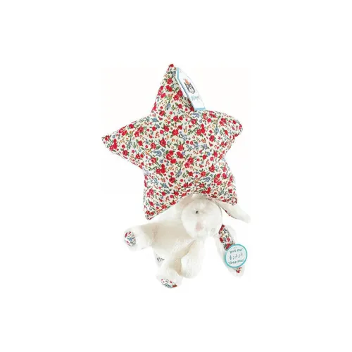 JELLYCAT Bashful Pull Ring Little Rabbit Белый Цветочный Ткань Стиль Куклы Плюшевая Кукла 28 см Высота
